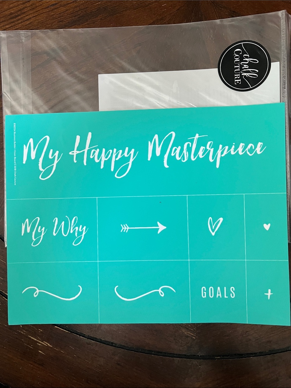 Chalk Couture Transfer MY HAPPY MASTERPIECE NWT